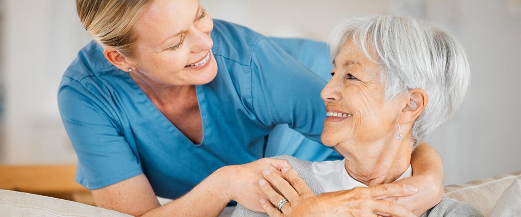 caregiver and older adult